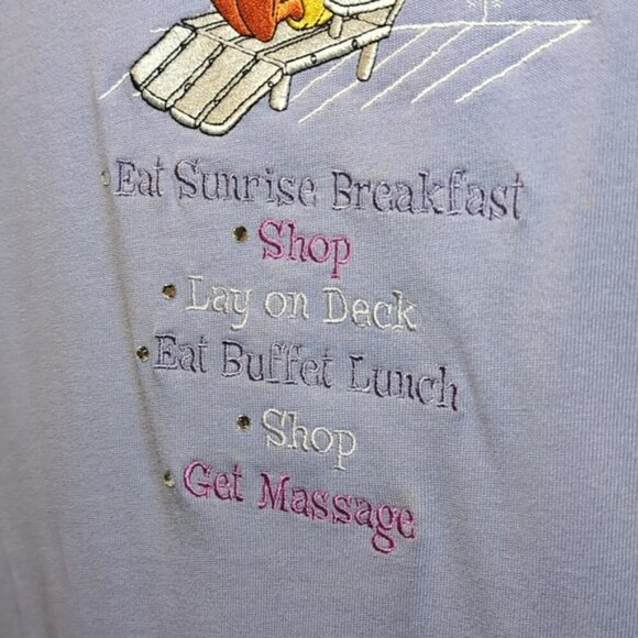 3/$20 PRINCESS CRUISES Tweety Bird Tshirt Embroidered Rhinestone Vacation Travel - Picture 4 of 10